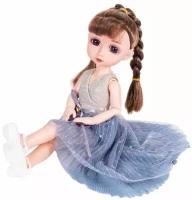 Кукла для девочки Мулиша ухаживает за цветами 30см Морской бриз,синий