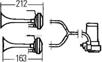 Звуковой сигнал, 3PB003001651 HELLA 3PB003001-651