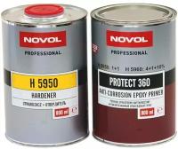 Эпоксидный антикоррозийный грунт Novol Protect 360 Anti-Corrosion Epoxy Primer серый 0,8 л. с отвердителем 0,8 л