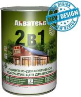 АКВАТЕКС антисептик 2 в 1 грунт-антисептик, алкидный, полуматовый, лессирующий, 0.8 кг, 0.8 л, дуб