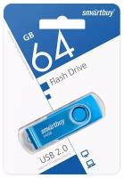 USB Flash Drive 64Gb - SmartBuy UFD 2.0 Twist Blue SB064GB2TWB