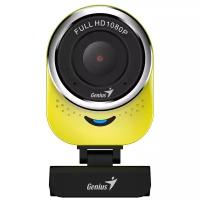 Веб-камера Genius QCam 6000 желтая (Yellow) new package, 1080p Full HD, Mic, 360°, универсальное мониторное крепление, гнездо для штатива