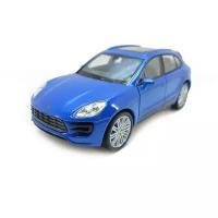 Легковой автомобиль Welly Porsche Macan Turbo (43673) 1:38, 11 см, синий