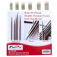 Спицы Knit Pro Nova Metal Double Pointed Needle Set 10651, диаметр 3 мм, длина 15 см, серебристый