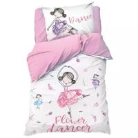 Постельное бельё «Этель» 1.5 сп Flower dancer 143х215 см, 150х214 см, 50х70 см -1 шт,100% хлопок, бязь