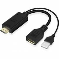 Адаптер Ks-is HDMI M + USB Type A M на DisplayPort F (KS-501)