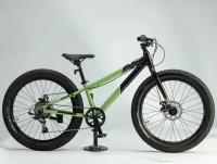Велосипед Time Try ТT292/7s 24" Алюминиевая рама 11", Подростковый Детский Для активного отдыха, черно-зеленый