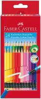 Карандаши цветные стираемые Faber-Castell 24 цвета заточенные картон европодвес 306117rf