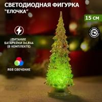 Фигурка светодиодная Neon-night Елочка, 15 см, многоцветная