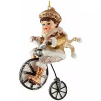 Елочная игрушка ErichKrause Мальчик на велосипеде 47689, 9 см