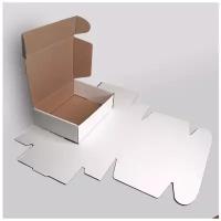 Коробка самосборная, внутренний размер 165х132х52 белая/бурая- 10 шт