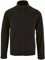 Куртка мужская толстовка флисовая на молнии свитшот Norman черная, размер M