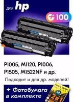 Лазерные картриджи для HP CB435A, CB436A, CE285A (№ 36A, 35A, 85A), HP LaserJet P1005, M1120, P1006, P1505. M1522NF и др. с краской черные, 4000 копий