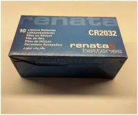 Батарейка Renata CR2032 литиевая (Lithium 3V) 10шт