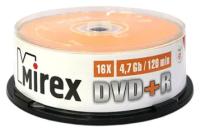 Диск DVD+RMirex4.7Gb 16x, 25 шт