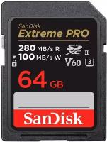 Карта памяти SanDisk SDXC 64GB Extreme PRO UHS-II V60 280/100MB/s