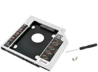 Переходник DVD to HDD и SSD, SATA Optibay 9.5 mm (Адаптер для жёсткого диска в отсек привода ноутбука, Оптибей HDD или SSD caddy 2.5 дюйма
