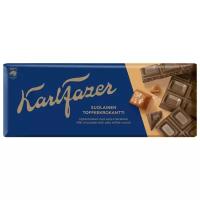 Шоколад Karl Fazer с кусочками соленой карамели, молочный, 200 гр.(Финляндия)