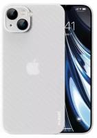 Чехол для смартфона с карбоновой текстурой Memumi Ultra Thin 0.3mm PP Carbon Fiber для iPhone 14 6.1" White (AFC22274A)