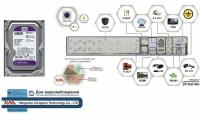 Видеорегистратор видеонаблюдения на 16 камер до 2мП (HDD500Gb)