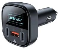 Автомобильное зарядное устройство / ACEFAST B5 101W 2C+A metal car charger / с умным OLED дисплеем