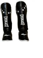 Защита голени и стопы Everlast Martial Arts Leather Shin-Instep L/XL черная