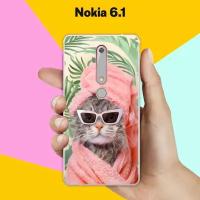 Силиконовый чехол на Nokia 6.1 Чистый кот / для Нокия 6.1