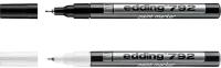 Маркер лаковый глянцевый EDDING 792, металлическая оправа, 0.8 мм, 2 шт, цвет: белый+черный