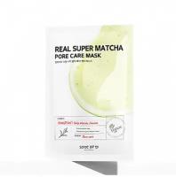 SOME BY MI REAL SUPER MATCHA PORE CARE MASK Очищающая тканевая маска для лица с экстрактом чая матча 20г