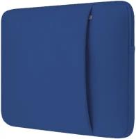 Чехол на MacBook 13" / Чехол для ноутбука, документов с карманом, цвет: темно-синий