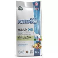 Сухой корм для собак Forza10 Diet Medium при чувствительном пищеварении, гипоаллергенный, оленина с картофелем 1.5 кг (для средних пород)