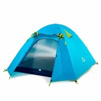 Палатка Naturehike P-Series Aluminum Pole Tent With New Material 210T65D Embossed Design 3 man Sea Blue