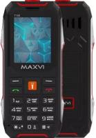 Телефон MAXVI T100, 2 SIM, черный/красный