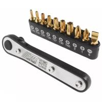 Отвёртка со сменными битами JTC AUTO TOOLS U11MC, 11 предм., черный