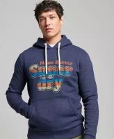 Худи Superdry VINTAGE COOPER CLASSIC HOOD, Пол Мужской, Цвет Rich Navy Marl, Размер S