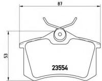 Колодки дисковые задние для vw golf ii/iii/passat 1.6-2.8/1.9tdi 88-99 Brembo P85017