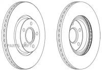 FERODO DDF1225 Диск тормозной FORD FOCUS 2/FOCUS 3 04- перед. D=300