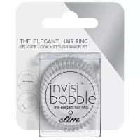 Резинка-браслет INVISIBOBBLE для волос Crystal Clear SLIM, с подвесом, 3 шт