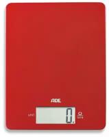 Весы кухонные ADE KE1800-1 Leonie red. 5кг/1г, пластик, красные