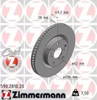 ZIMMERMANN 590.2810.20 Диск тормозной (цена за 1 шт.)