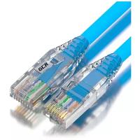 Патч-корд UTP cat.5e 1 Гбит/с RJ45 LAN CCA компьютерный кабель для интернета (GCR-LSZH53) синий 1.0м