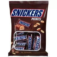 Конфеты Snickers Minis, начинка нуга и мягкая карамель, пакет