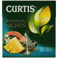 Чай зеленый Curtis "Bahama Nights" в пирамидках, папайя, ананас, 20 пак