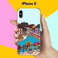 Силиконовый чехол на Apple iPhone X Велосипед / для Эпл Айфон Икс