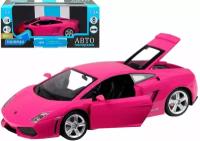 Машинка металл.1:24 Lamborghini Gallardo, розовый, откр. двери