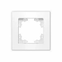 Рамка одноместная горизонтальная UNIVersal серия Афина (белая) А0053