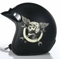 Шлем мотоциклетный /мотошлем в стиле Капитан Америка/каска для мотоцикла, байкерский шлем размер M