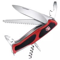 Нож Victorinox перочинный RangerGrip 55 (0.9563.CB1) 130мм 12функц. красный/черный блистер