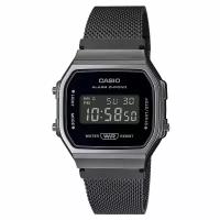 Наручные часы CASIO A168WEMB-1B, серый, черный