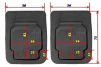 Передние коврики в салон автомобиля универсальные VIVAT-2 (560мм/750мм), резина 2 шт